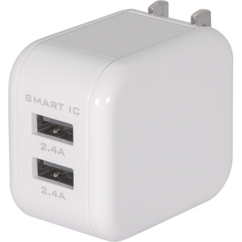 オウルテック AC充電器 ホワイト OWL-ACU2F48S-WH 1個