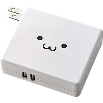 エレコム AC充電器一体型モバイルバッテリー ホワイトフェイス DE-AC01-N5824WF 1個