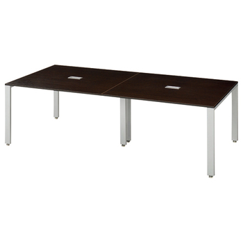 エランサ (N)ジョイントテーブル 幅2400×奥行1200mm ダークブラウン LBJ-2412DB 1台