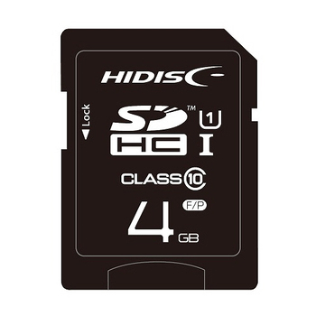 ハイディスク SDHCカード 4GB class10 UHS-I対応 HDSDH4GCL10UIJP3 1枚