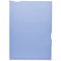 TANOSEE 超丈夫なマチ付クリアホルダー タフレル A4タテ ブルー 1セット(20枚:5枚×4パック)