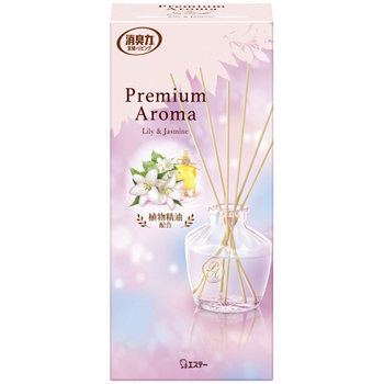 エステー 玄関・リビング用 消臭力 Premium Aroma Stick リリー&ジャスミン 本体 65mL 1個