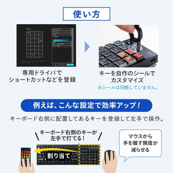 サンワサプライ プログラマブルテンキー(有線&無線2.4Gモデル) NT-WL26BK 1個