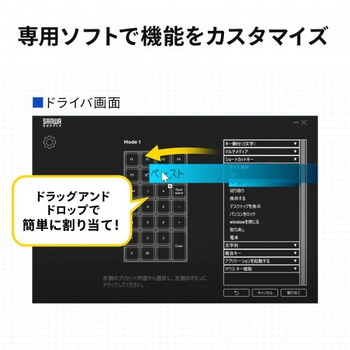 サンワサプライ プログラマブルテンキー(有線&無線2.4Gモデル) NT-WL26BK 1個