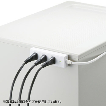 サンワサプライ 雷ガードタップ(ホコリ防止シャッター) 2P・3個口 5m ホワイト TAP-SP2113MG-5WN 1個
