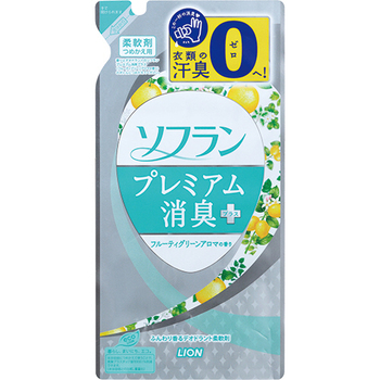 ライオン ソフラン プレミアム消臭プラス フルーティーグリーンアロマの香り 詰替用 480ml 1個