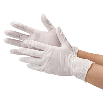川西工業 ニトリル 使いきり極薄手袋 粉なし ホワイト M #2039 1セット(2000枚:100枚×20箱)