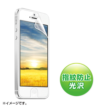 サンワサプライ 液晶保護指紋防止光沢フィルム iPhone 5用 PDA-FIPK35FP 1枚