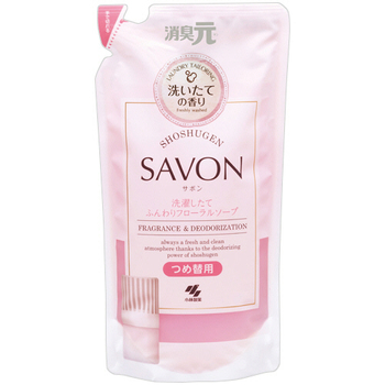 小林製薬 消臭元 SAVON 洗濯したてふんわりフローラルソープ つめ替用 400ml 1個