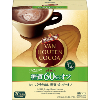 片岡物産 バンホーテン ミルクココア糖質60%オフ 1箱(20本)