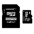 ハイディスク microSDカード 2GB SD変換アダプター付き HDMCSD2GCLJP3 1枚