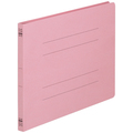 TANOSEE フラットファイル(ノンステープルタイプ) A4ヨコ 150枚収容 背幅18mm ピンク 1セット(100冊:10冊×10パック)