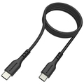 多摩電子工業 USB2.0 Type-C/Type-C 柔らかタフケーブル 1.0m ブラック TH231CCT10K 1本