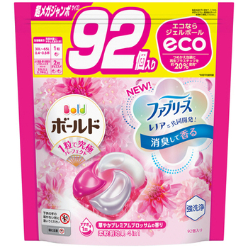 P&G ボールド ジェルボール 4D 華やかプレミアムブロッサムの香り つめかえ用 超メガジャンボサイズ 1パック(92個)