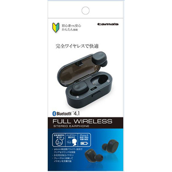 多摩電子工業 Bluetoothフルワイヤレスイヤホン ブラック TBS31K 1組(2個)