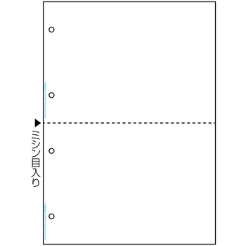 ヒサゴ マルチプリンタ帳票 抗菌タイプ A4 白紙 2面 4穴 BPK2003 1冊(50枚)