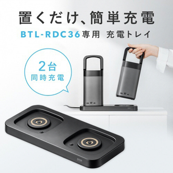 サンワサプライ ハンドル一体型モバイルバッテリー専用充電トレイ(2台置き用) BTL-RDC36CTR 1個