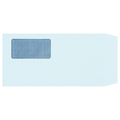 TANOSEE 窓付封筒 裏地紋付 長3 テープのり付 80g/m2 ブルー(窓:フィルム) 1パック(100枚)