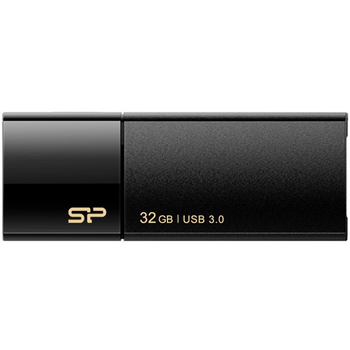シリコンパワー USB3.0 スライド式フラッシュメモリ 32GB ブラック SP032GBUF3B05V1K 1個