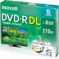 マクセル 録画用DVD-R DL 215分 2-8倍速 ホワイトワイドプリンタブル 5mmスリムケース DRD215WPE.5S 1パック(5枚)