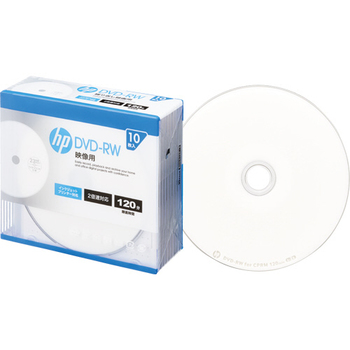 HP 録画用DVD-RW 120分 1-2倍速 ホワイトワイドプリンタブル 5mmスリムケース DRW120CHPW10A 1パック(10枚)