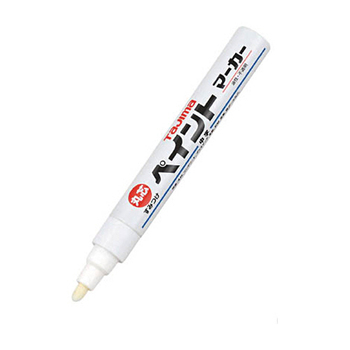 タジマ すみつけペイントマーカー 中字 丸芯 白 SPEM-WHI 1本