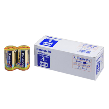 パナソニック アルカリ乾電池 エボルタ 単1形 LR20EJN/10S 1箱(10本)