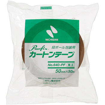ニチバン カートンテープ No.640-PF 50mm×50m 黄土 640PF7-50 1巻