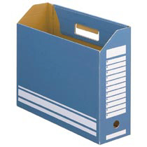 TANOSEE ボックスファイル A4ヨコ 背幅100mm ブルー 1セット(50冊:10冊×5パック)