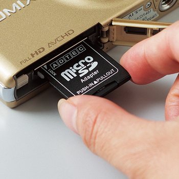 アドテック microSDHC 8GB Class10 SD変換アダプター付 AD-MRHAM8G/10R 1枚