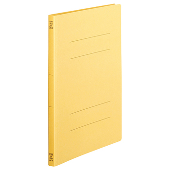 TANOSEE フラットファイル(スタンダードカラー) A4タテ 150枚収容 背幅18mm 黄 1セット(100冊:10冊×10パック)