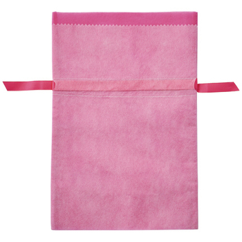 店研創意 ストア・エキスプレス 不織布リボン付きギフトバッグ ピンク 24×36×12cm 1パック(10枚)