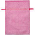 店研創意 ストア・エキスプレス 不織布リボン付きギフトバッグ ピンク 31×43×12cm 1パック(10枚)
