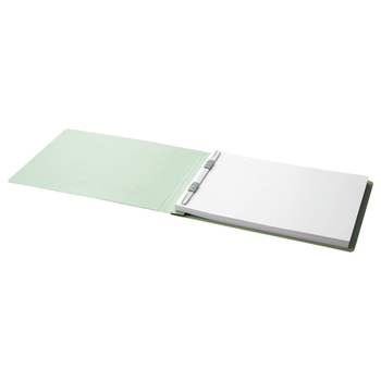 TANOSEE フラットファイル(スタンダードカラー) A4ヨコ 150枚収容 背幅18mm 緑 1セット(100冊:10冊×10パック)