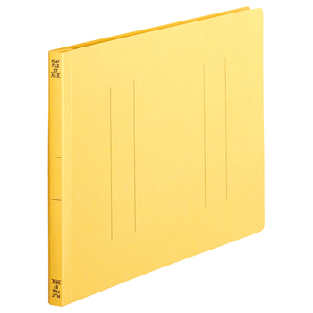 TANOSEE フラットファイル(スタンダードカラー) A4ヨコ 150枚収容 背幅18mm 黄 1セット(100冊:10冊×10パック)