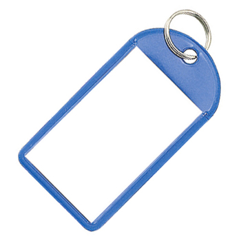コクヨ ソフトキーホルダー型名札 カード寸法45×28mm 青 ナフ-220B 1セット(50個)