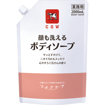 牛乳石鹸共進社 カウブランド ツナグケア 顔も洗えるボディソープ 2000ml 1パック