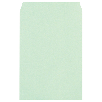 ハート 透けないカラー封筒 角2 パステルグリーン 100g/m2 〒枠なし XEP490 1パック(100枚)