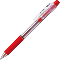 TANOSEE ノック式油性ボールペン ロング芯タイプ 0.5mm 赤 1本