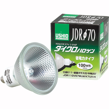 ウシオライティング ダイクロハロゲン 100W 広角 E11口金 ミラー付 JDR110V57WLW/K7UV-H 1個