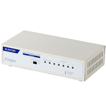 エレコム Giga対応5ポートスイッチ(金属筐体/電源内蔵) ホワイト(マグネット付) RoHS指令準拠(10物質) EHC-G05MN4-HJW 1セット(3
