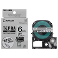 キングジム テプラ PRO テープカートリッジ マットラベル 6mm 透明/黒文字 SB6T 1個