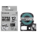 キングジム テプラ PRO テープカートリッジ マットラベル 12mm 透明/黒文字 SB12T 1個