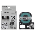 キングジム テプラ PRO テープカートリッジ マットラベル 18mm 透明/黒文字 SB18T 1個
