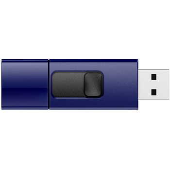 シリコンパワー USB3.0 スライド式フラッシュメモリ 64GB ネイビー SP064GBUF3B05V1D 1個