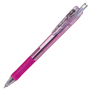 ゼブラ 油性ボールペン タプリクリップ 0.7mm 黒 (軸色:ピンク) BN5-P 1本