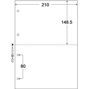 ヒサゴ マルチプリンタ帳票 複写タイプ A4 ノーカーボン 白紙 2面 4穴 BPC2003 1冊(100枚)