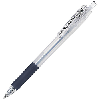 ゼブラ 油性ボールペン タプリクリップ 0.7mm 黒 (軸色:白) BN5-W 1本