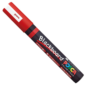 三菱鉛筆 ブラックボードポスカ 中字丸芯 赤 PCE2005M1P.15 1本