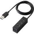 エレコム 機能主義USBハブ 4ポート ケーブル長100cm ブラック U2H-TZ427BBK 1個